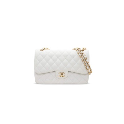 CHANEL QUILTED CAVIAR LEATHER CLASSIC JUMBO DOUBLE FLAP BAG 426504 (30*21*9cm)